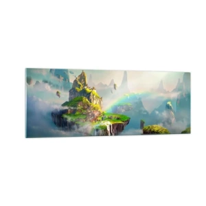 Üveg kép - Az ég közepén - boldog szigetek - 140x50 cm