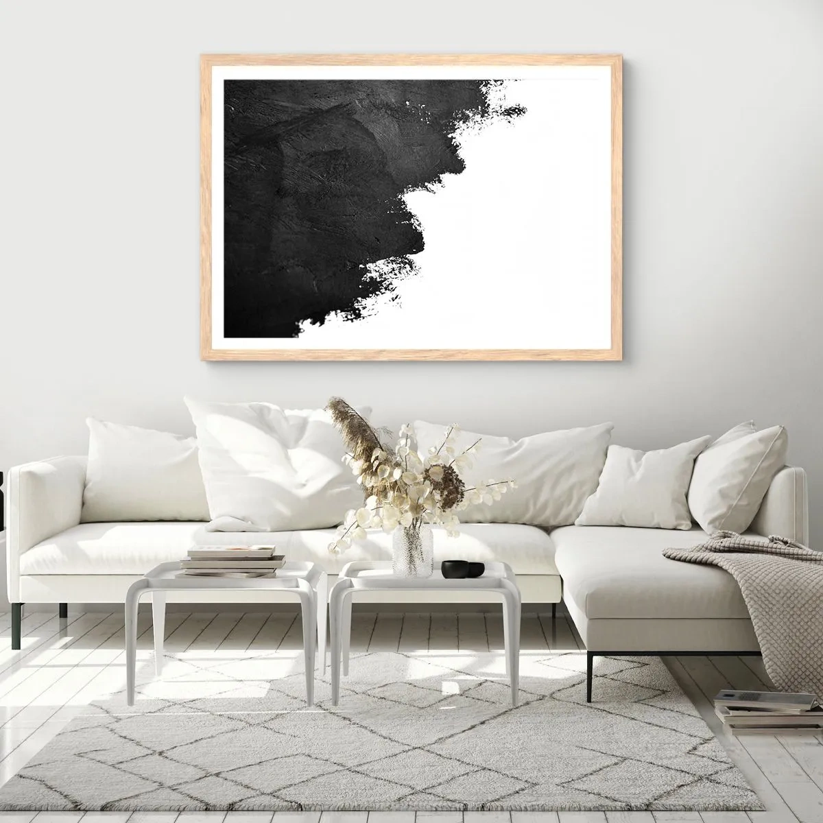 Poszter világos tölgy keretben - Elemek: föld - 70x50 cm