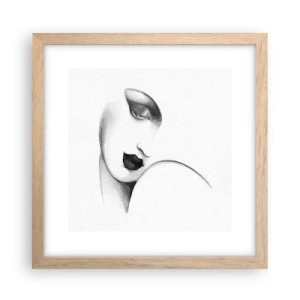 Poszter világos tölgy keretben - Łempicka stílusában - 30x30 cm
