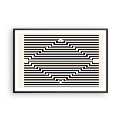 Poszter fehér keretben - Geometrikus illúzió - 91x61 cm