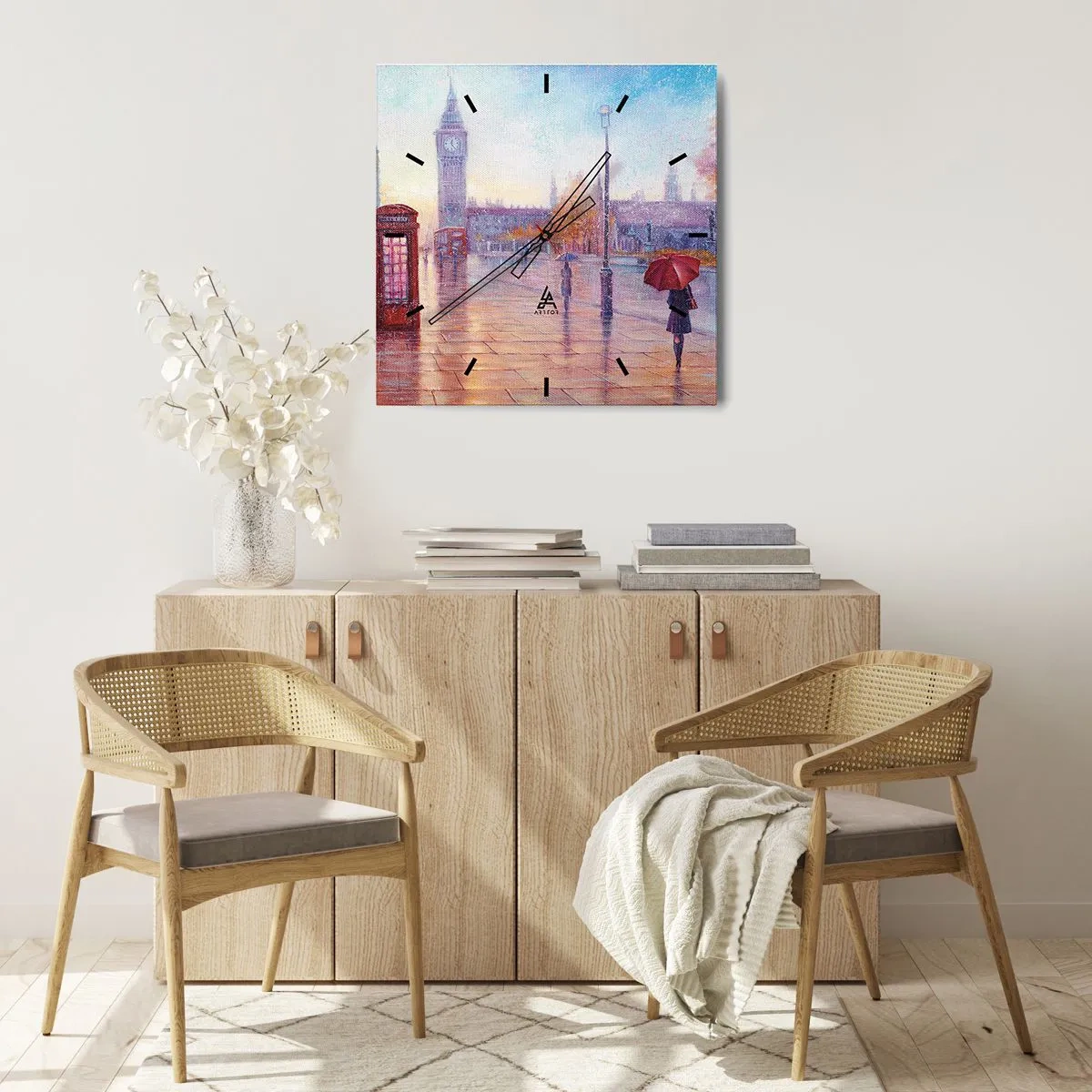Falióra, Óra -  Őszi nap Londonban - 30x30 cm