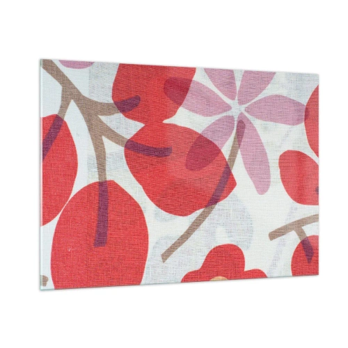 Üveg kép - Virágkompozíció rózsaszínben - 100x70 cm