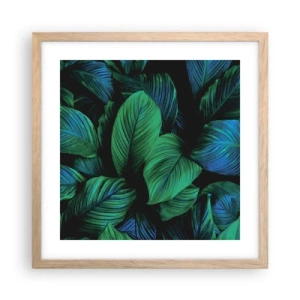 Poszter világos tölgy keretben - A zöld tömegben - 40x40 cm