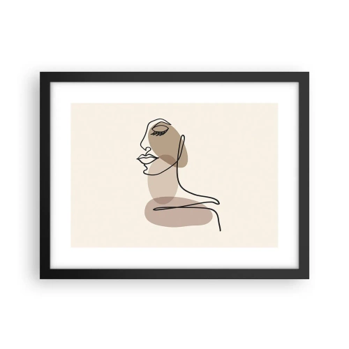 Poszter fehér keretben - Elveszve a saját hangjában - 40x30 cm