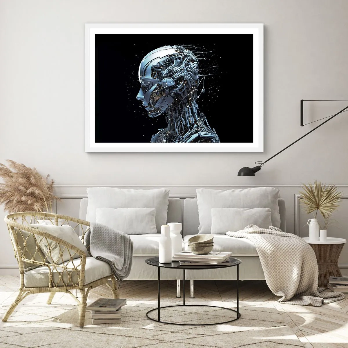 Poszter fekete keretben - A technológia egy nő - 91x61 cm