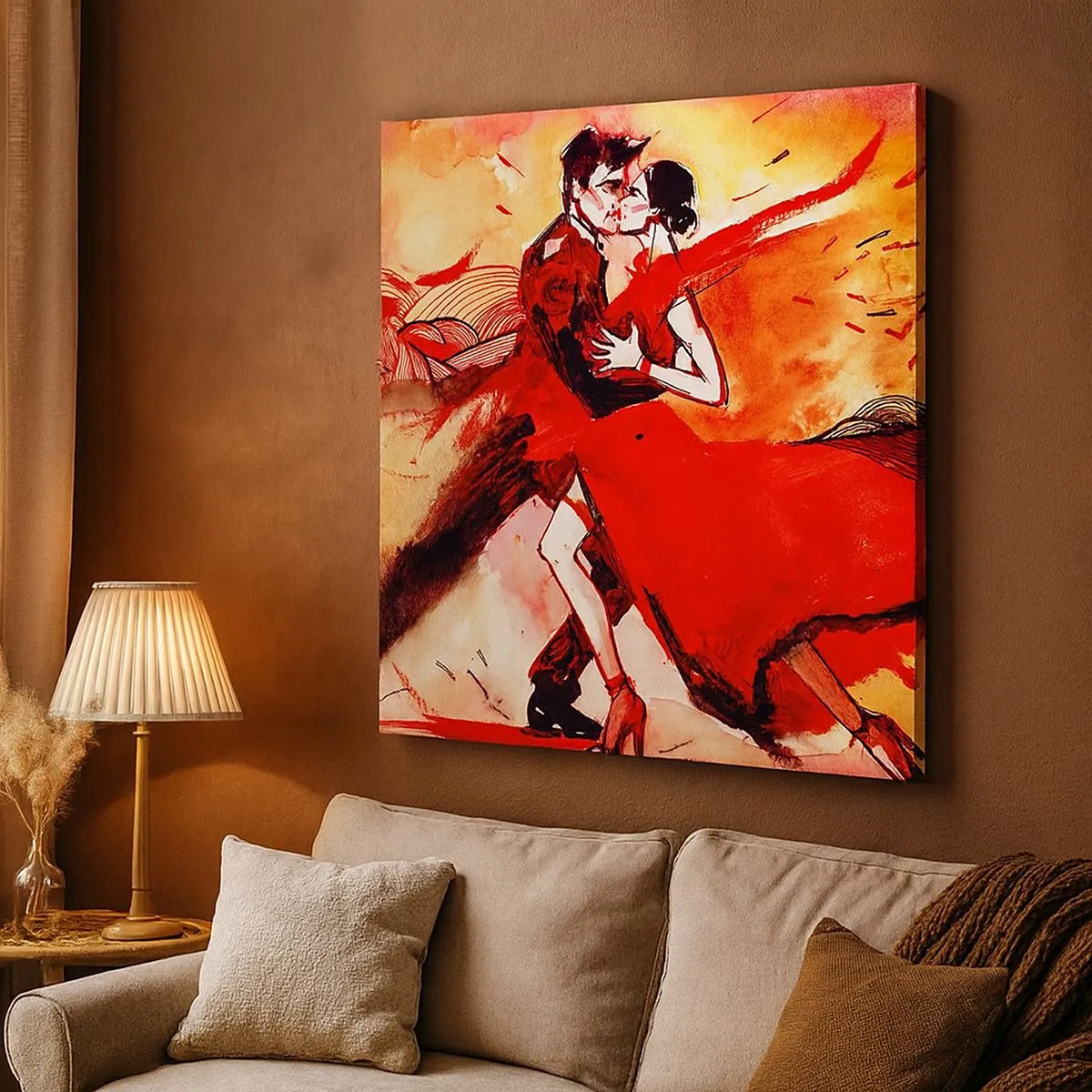 Vászonkép - A szenvedély lila ritmusa - 30x30 cm