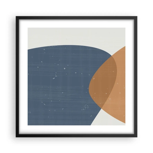 Poszter fehér keretben - Oválisok és hatások - 50x50 cm