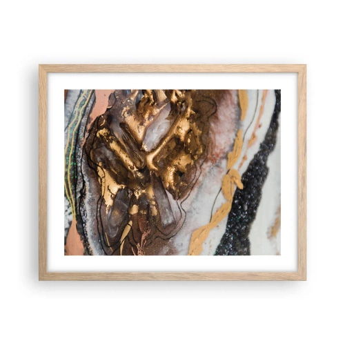 Poszter világos tölgy keretben - A föld eleme - 50x40 cm