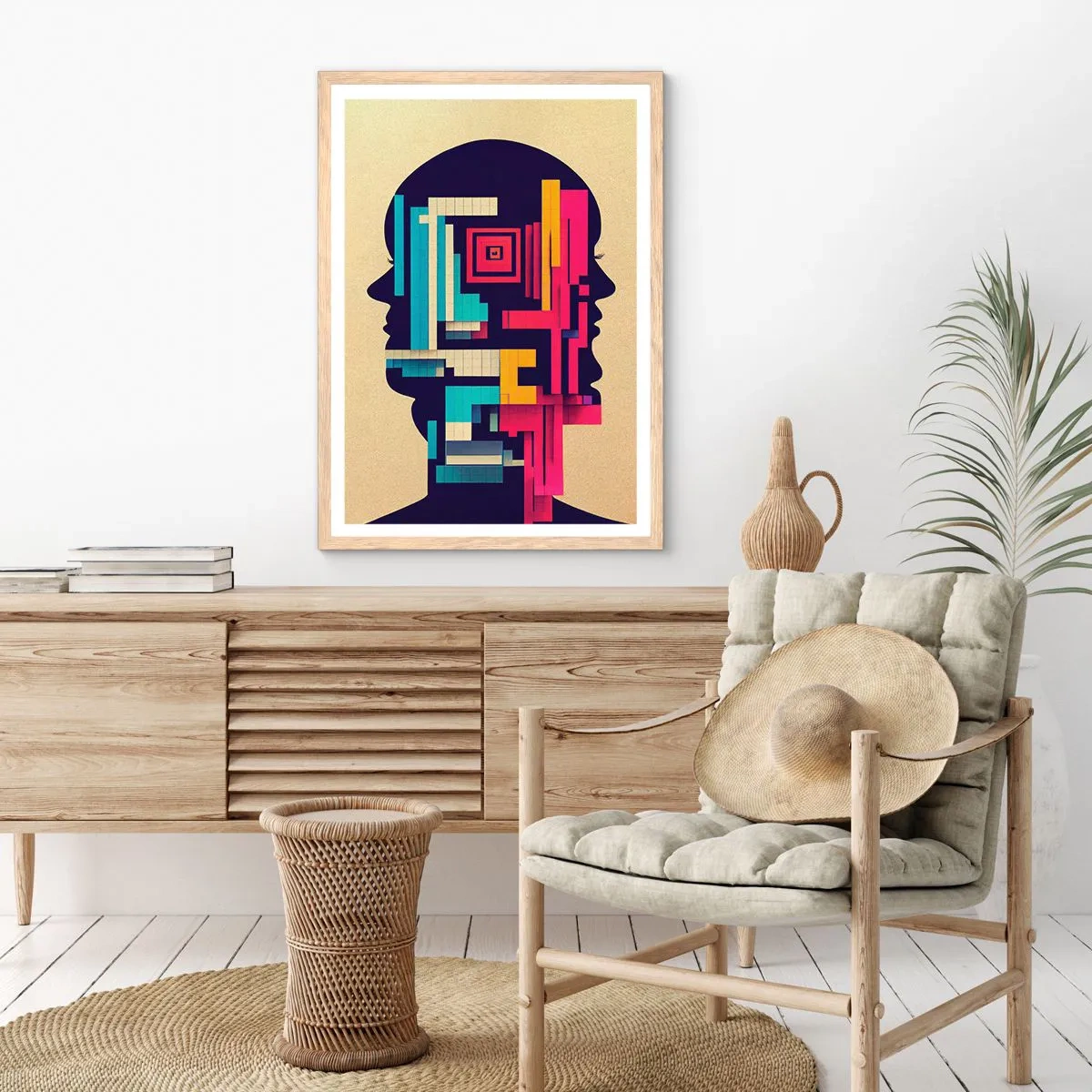 Poszter világos tölgy keretben - Új kkötelékek - 70x100 cm