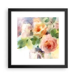 Poszter fehér keretben - Gyengéd, mint az akvarell - 30x30 cm