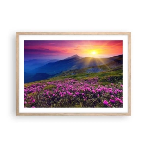 Poszter világos tölgy keretben - … És körülötte hegyi fenyő és gyógynövények illata - 70x50 cm