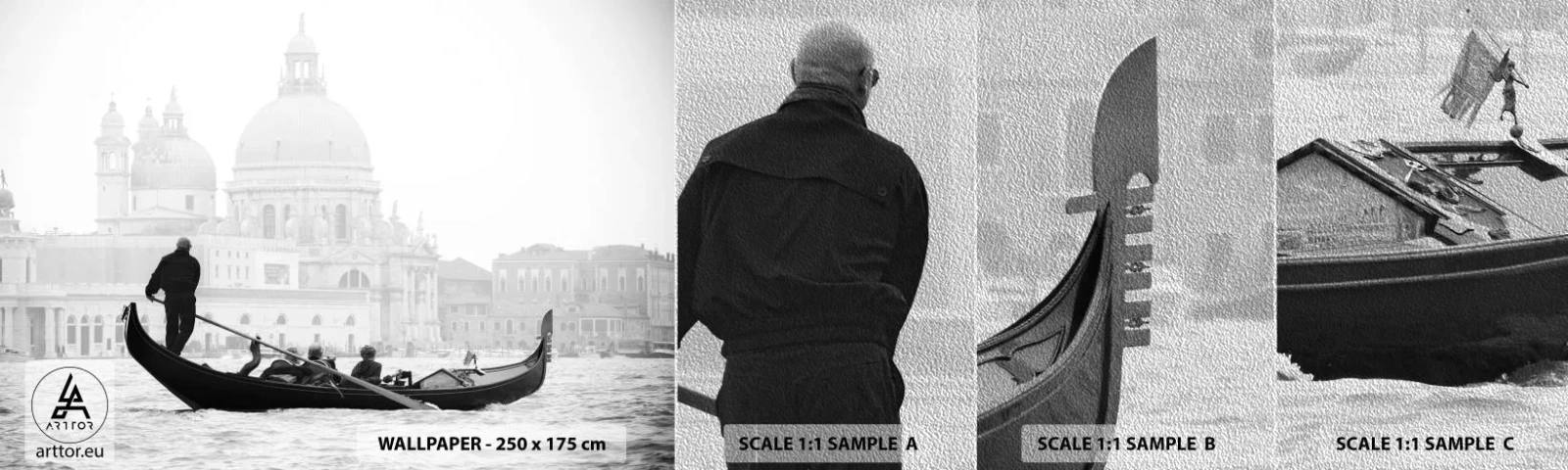 Fotótapéta Minta Premium Sand - Utazás a szépség forrásaihoz - Velence, Város, Építészet - 100x30 cm