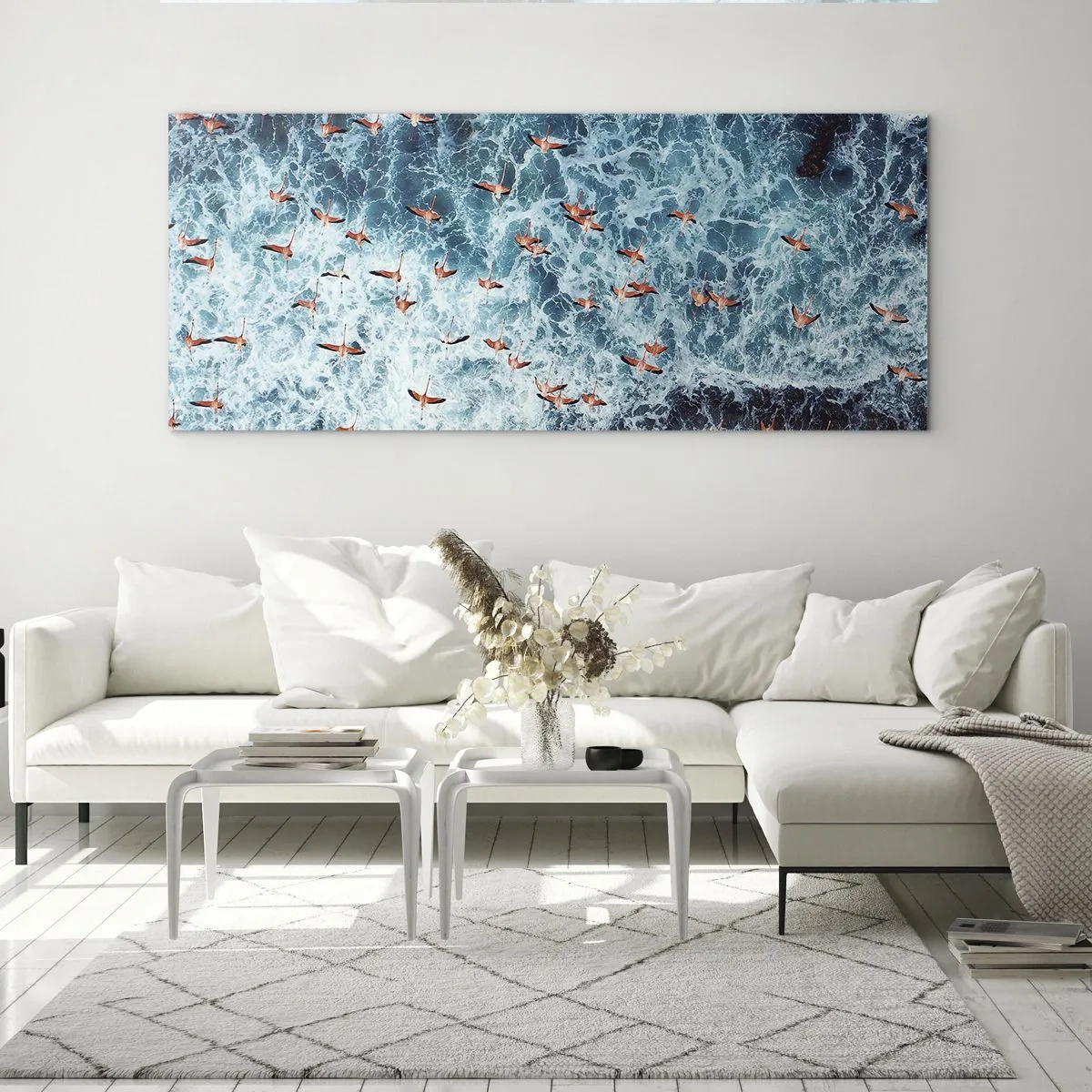 Üveg kép - A tengerparti parádé - 120x50 cm
