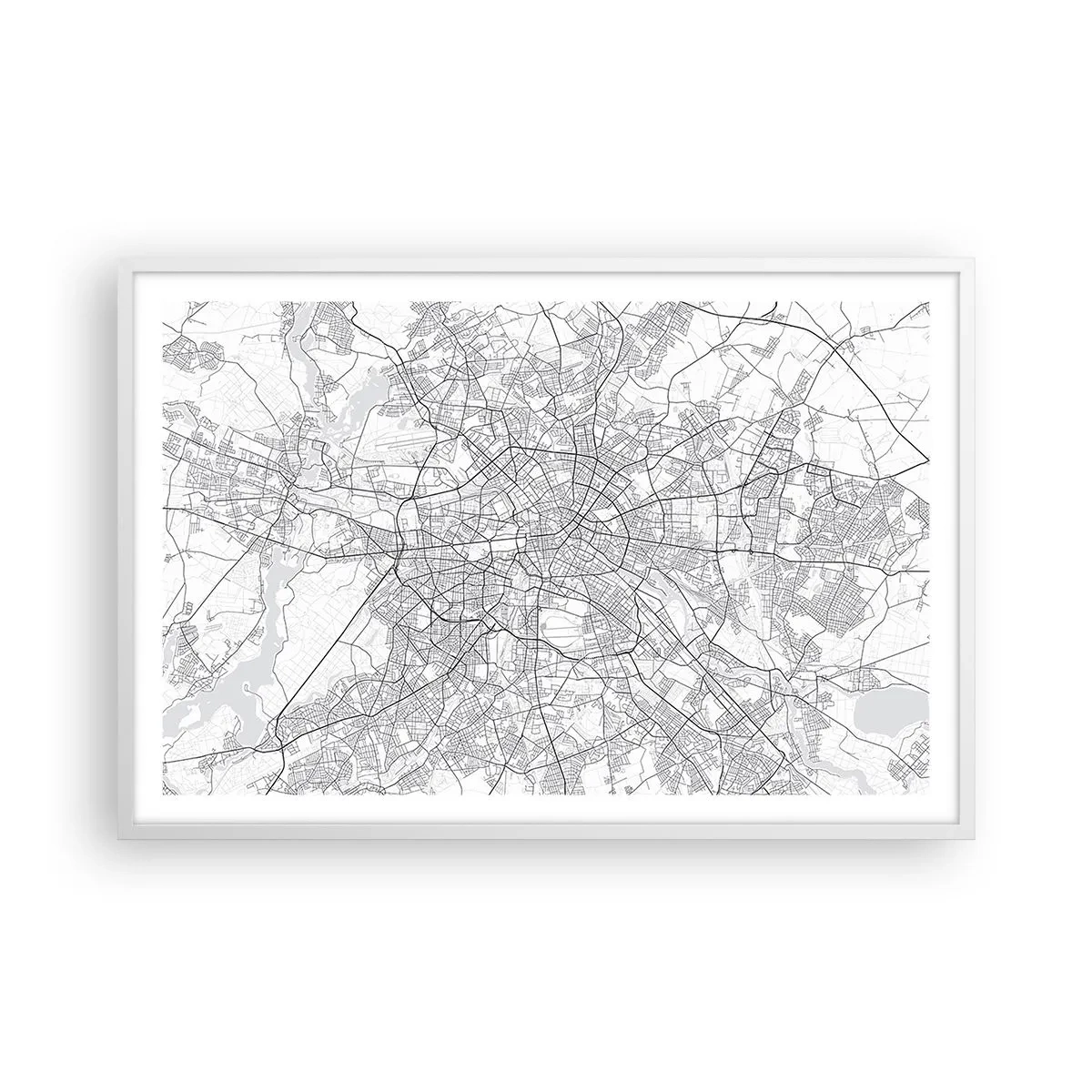 Poszter fekete keretben - Berlin virága - 91x61 cm