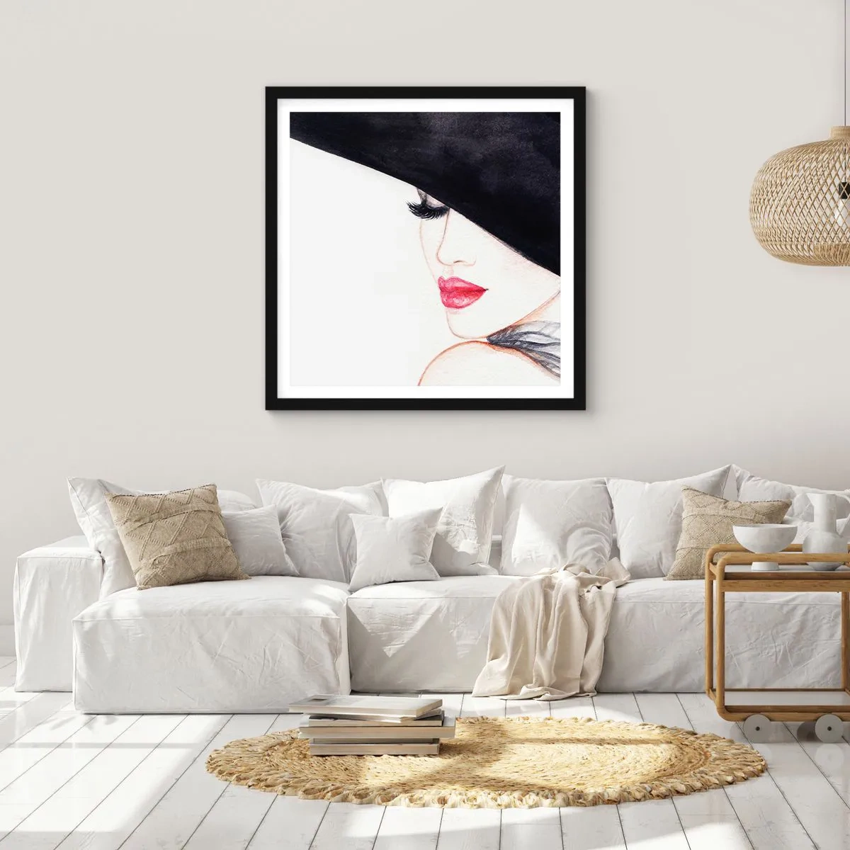 Poszter fehér keretben - Elegancia és érzékiség - 30x30 cm