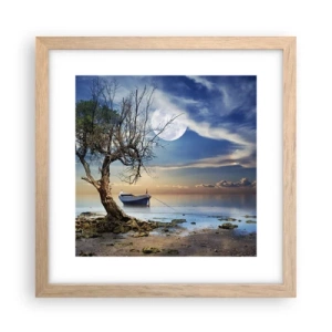 Poszter világos tölgy keretben - Ez a vég vagy a kezdet? - 30x30 cm