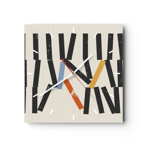 Falióra, Óra - Dominó - kompozíció - 30x30 cm
