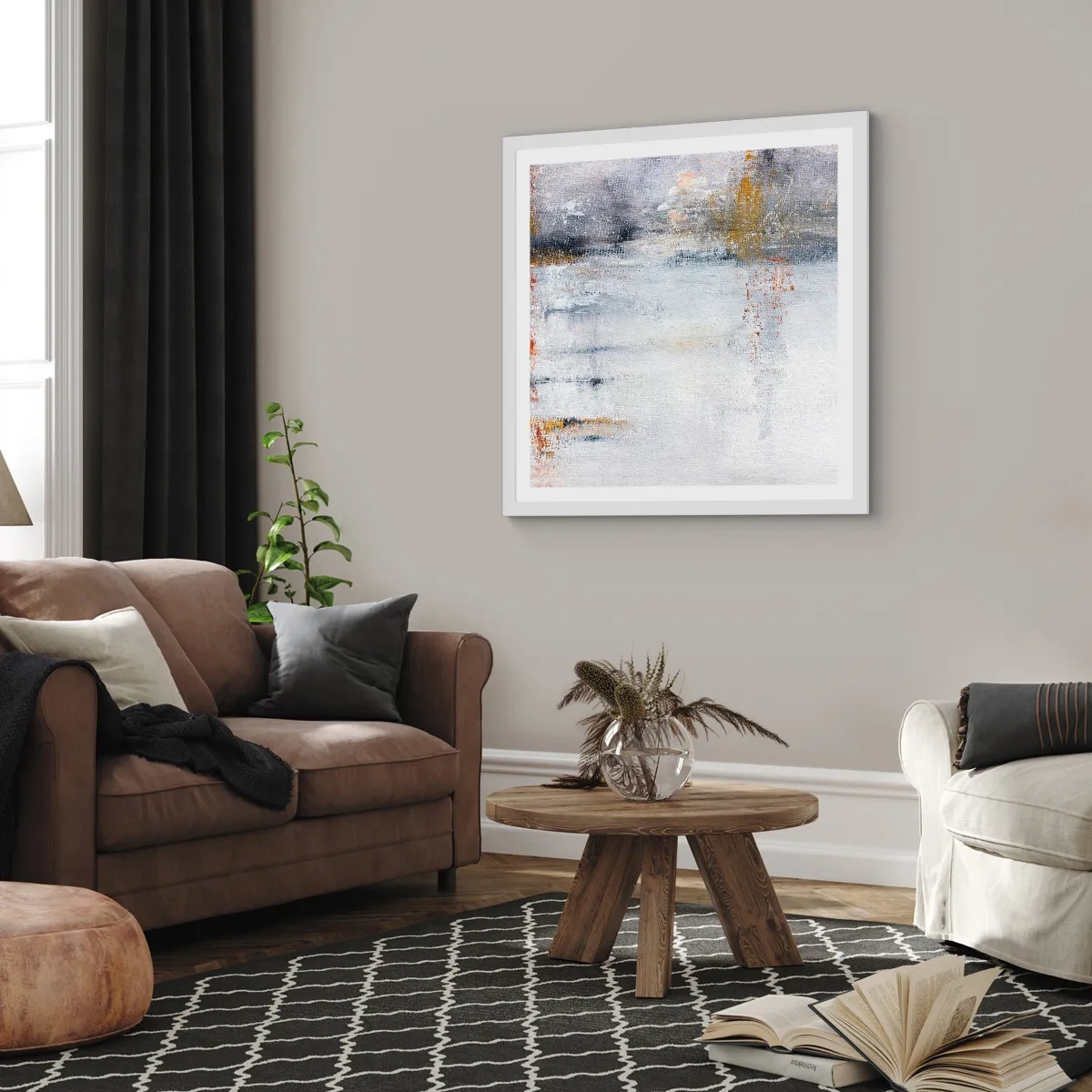 Poszter fekete keretben - A légfüggöny mögött - 30x30 cm