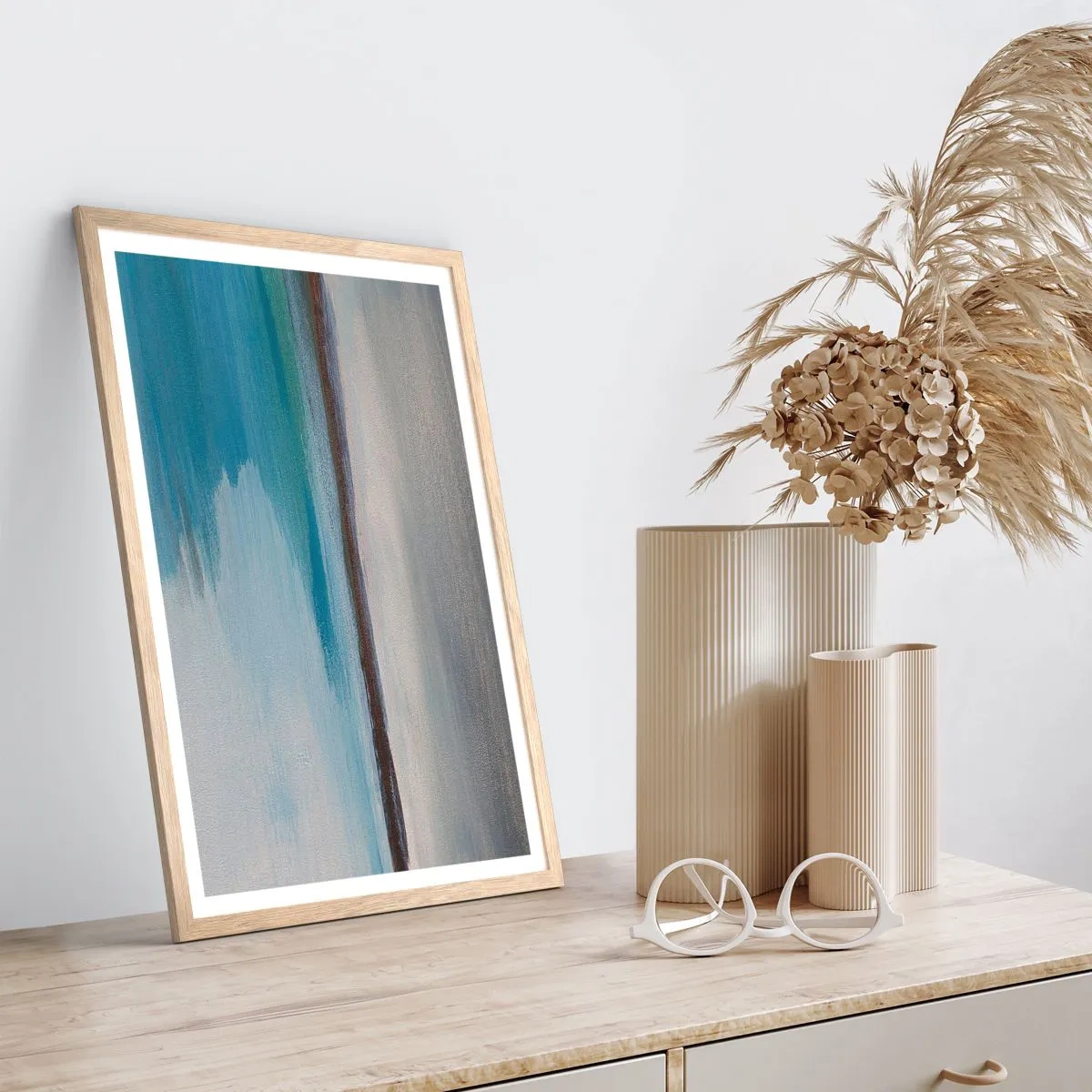 Poszter világos tölgy keretben - Vízszintes tájkép - 50x70 cm