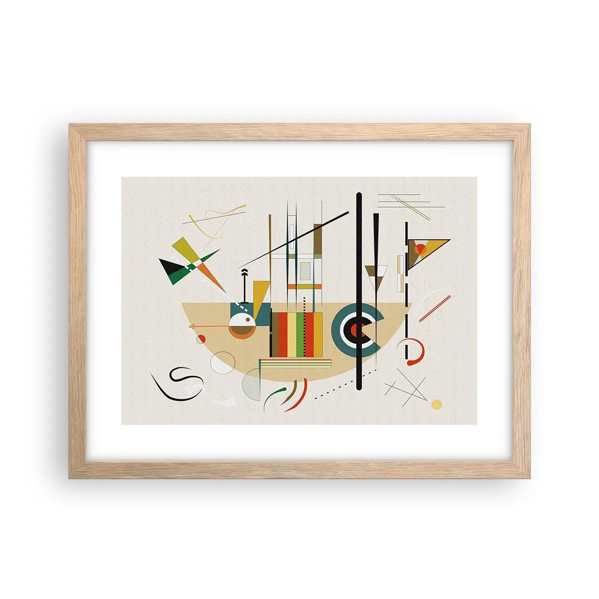 Poszter világos tölgy keretben - És nevet a világ - 40x30 cm