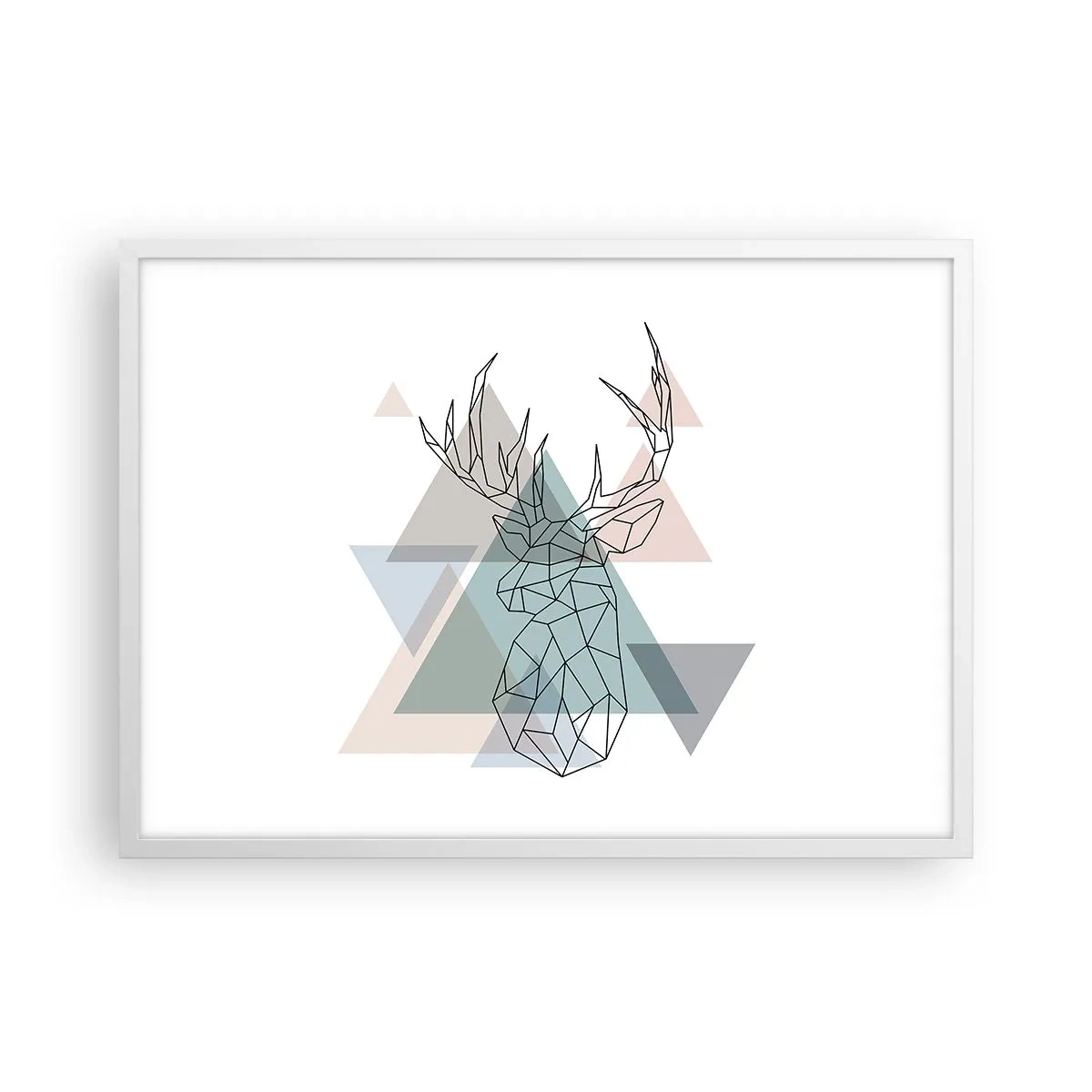 Poszter fekete keretben - Egy geometrikus erdőben - 70x50 cm