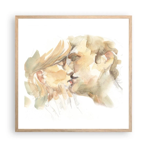 Poszter világos tölgy keretben - Meglelt másik fél? - 60x60 cm