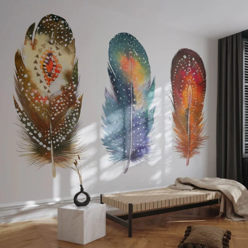 Öntapadós Fotótapéta Deluxe Sticker - Rítusok, szertartások, titkok - Madártoll, Madár, Absztrakció - 250x175 cm