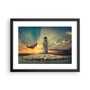 Poszter fehér keretben - Fény - Jóság - Szépség - 40x30 cm