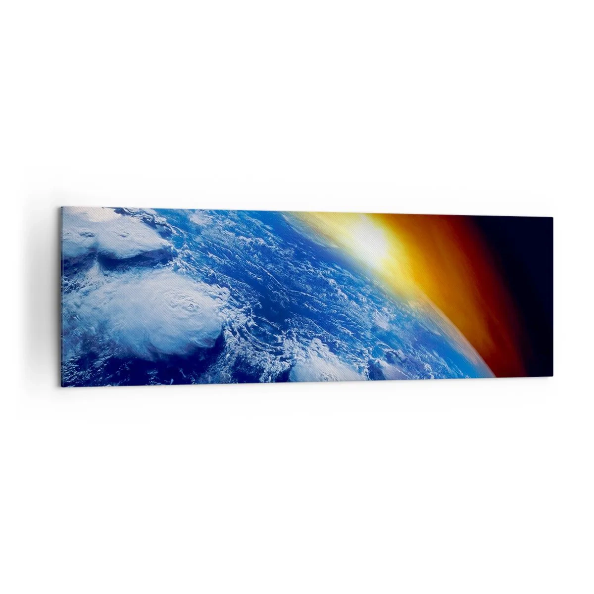 Vászonkép - Napkelte a kék bolygó felett - 160x50 cm