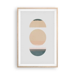 Poszter világos tölgy keretben - Kerékről kerékre - 61x91 cm