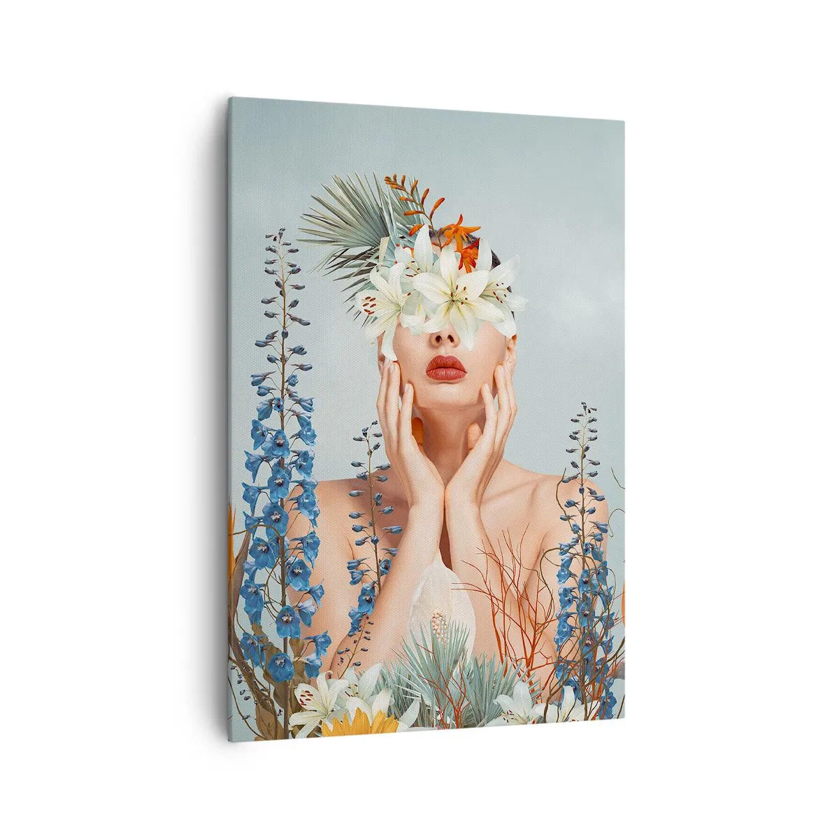 Vászonkép - Virág-nő - 70x100 cm
