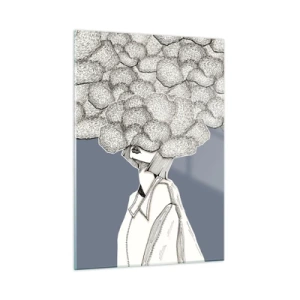 Üveg kép - Fejjel a fellegekben - 50x70 cm