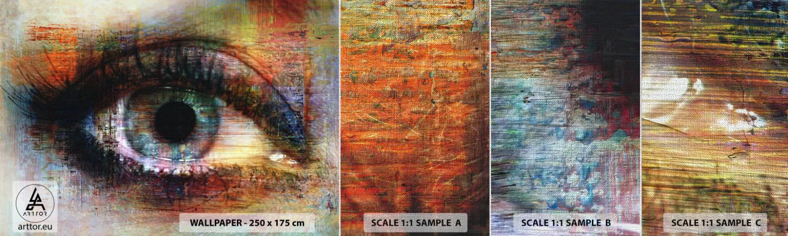 Fotótapéta Minta Premium Canvas - Beleláthatsz a lélekbe - Absztrakció, Szem, Darab - 100x30 cm