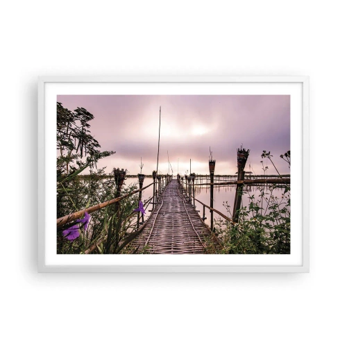 Poszter fekete keretben - Nyugalom és csend Ázsiában - 70x50 cm