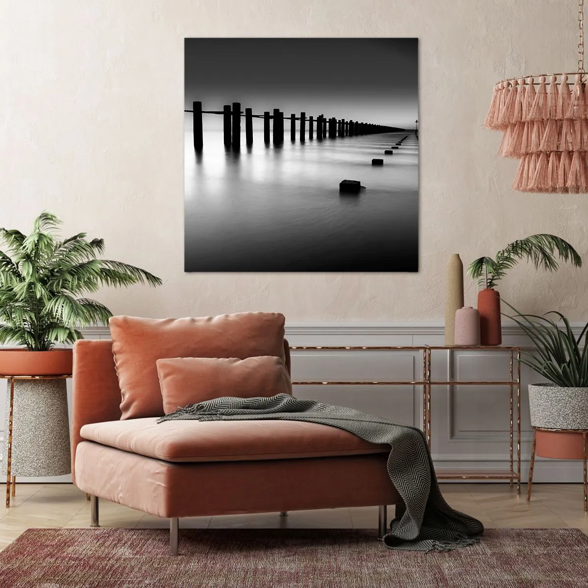 Vászonkép - Szürke távolság a ködben - 60x60 cm