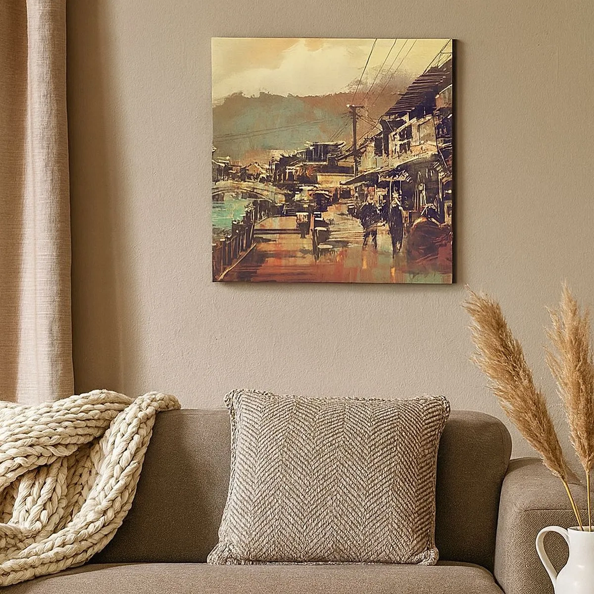 Vászonkép - Az élet, mint a szürke gazdagság - 30x30 cm