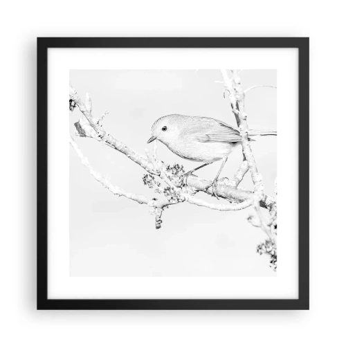 Poszter fehér keretben - Téli reggel - 40x40 cm