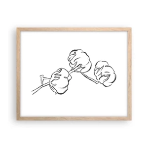 Poszter világos tölgy keretben - Pamut pehely - 50x40 cm