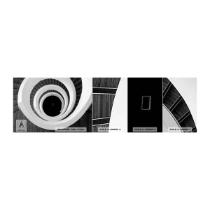 Fotótapéta Minta Öntapadós Deluxe Sticker - Lényegre törő - Darab, Absztrakció, Csigalépcső - 100x30 cm