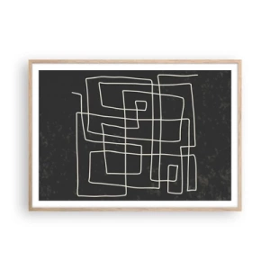 Poszter világos tölgy keretben - Nem olyan egyszerű - 100x70 cm