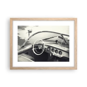 Poszter világos tölgy keretben - Időjárás a gazdagoknak - 40x30 cm