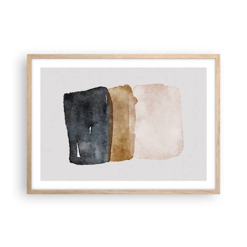 Poszter világos tölgy keretben - A föld színeinek kompozíciója - 70x50 cm