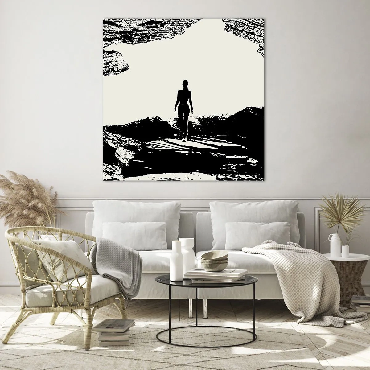 Üveg kép - Egy új pillantás - 70x70 cm