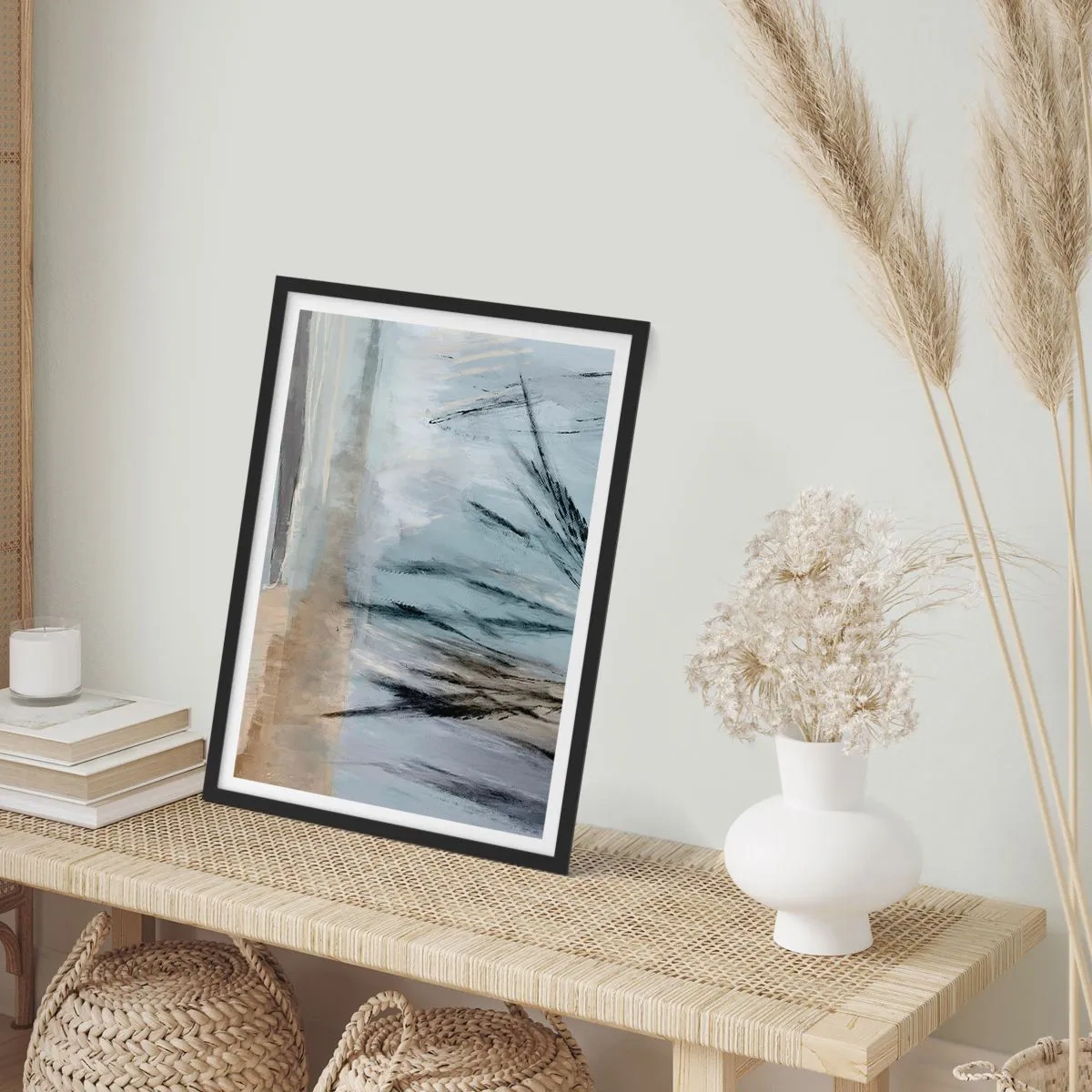 Poszter fehér keretben - Téli mezők - 30x40 cm