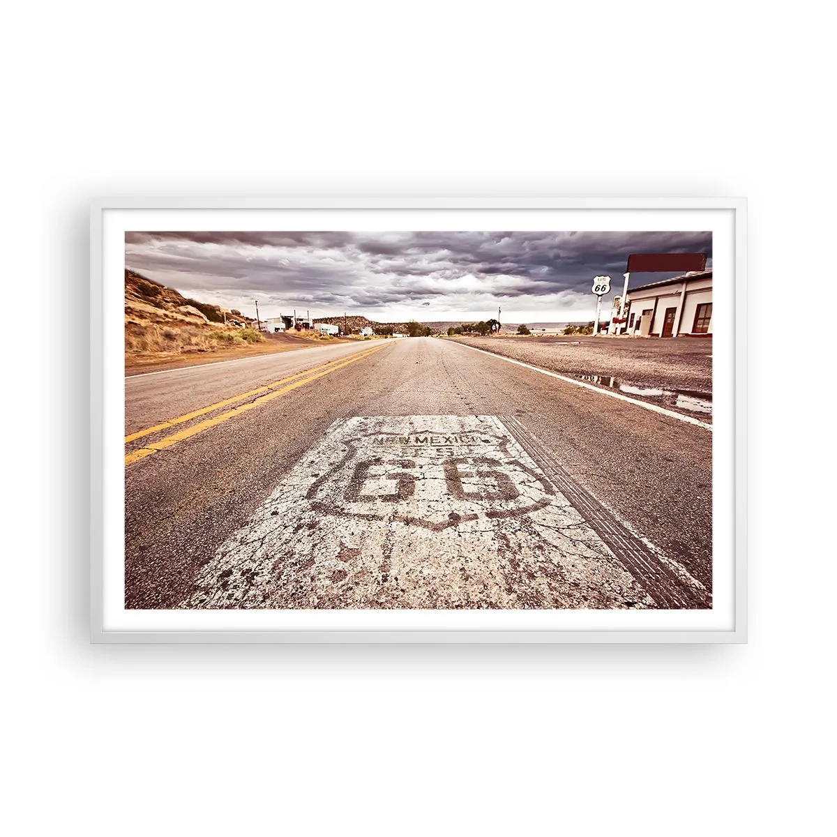 Poszter fekete keretben - Mother Road – amerikai legenda - 91x61 cm