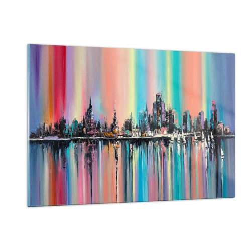 Üveg kép - Lejönni az éjszaka fényében - 120x80 cm