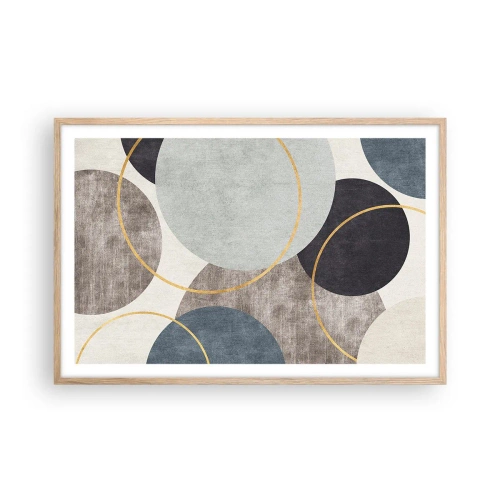 Poszter világos tölgy keretben - Kerékről kerékre - 91x61 cm