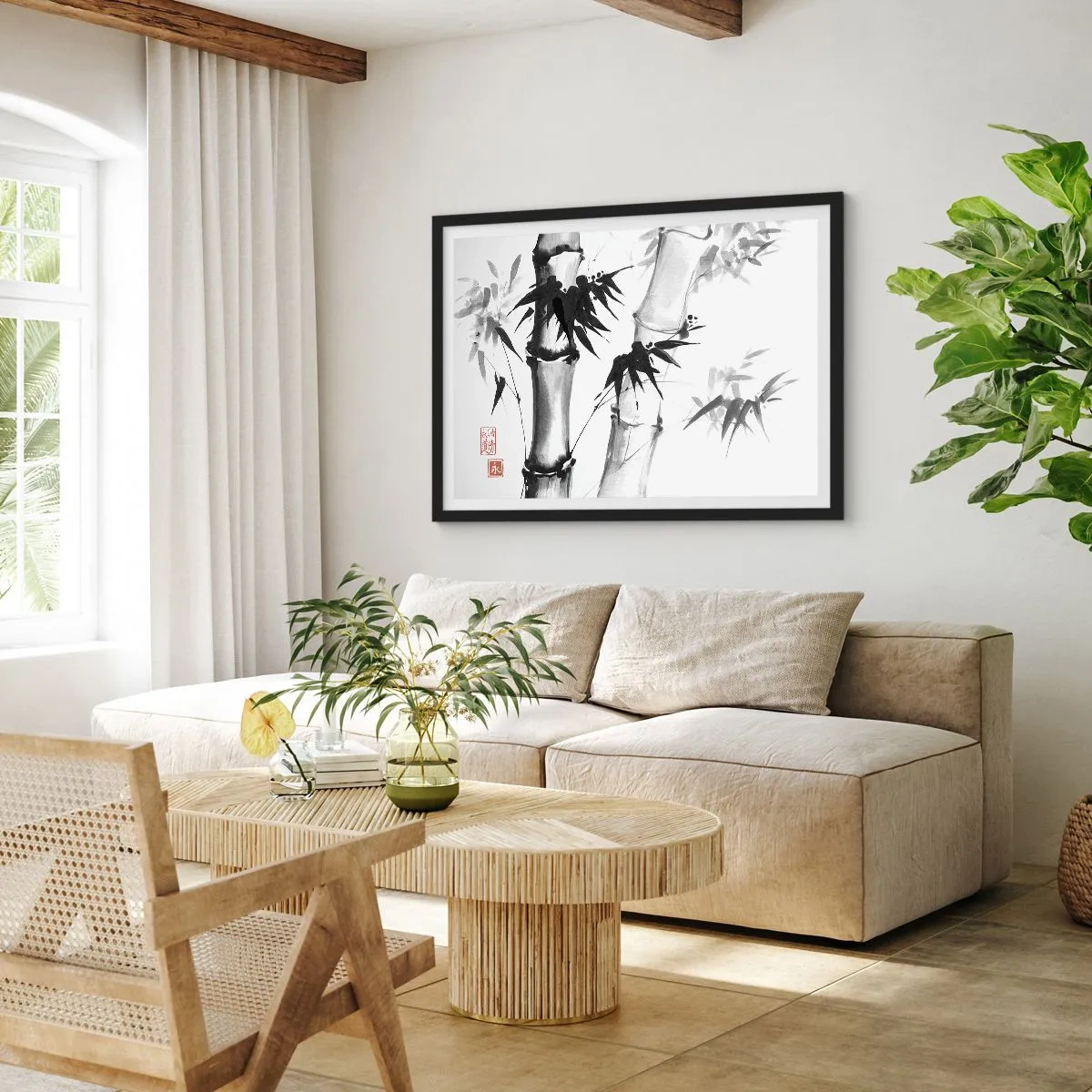 Poszter fehér keretben - Közelkép a keletről - 91x61 cm