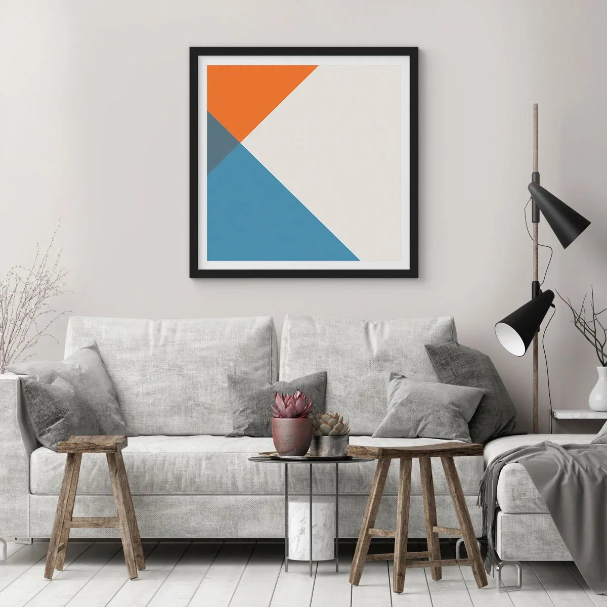 Poszter fehér keretben - Szögben… - 30x30 cm