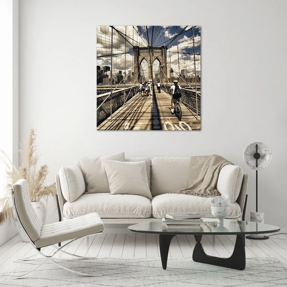 Üveg kép - Egyenesen a város szívébe - 40x40 cm